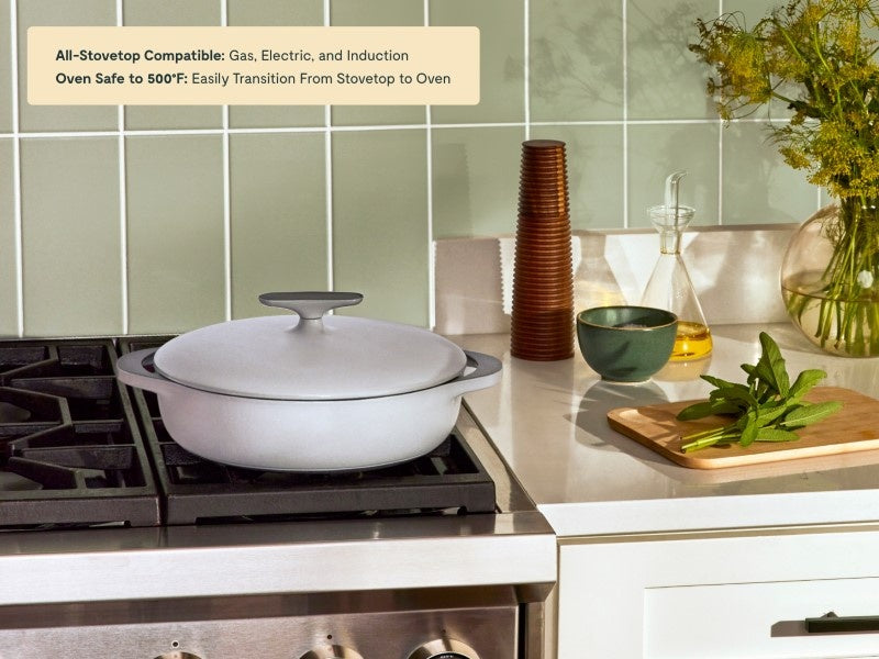 3.5 qt Enameled Cast Iron Braiser - Image 4