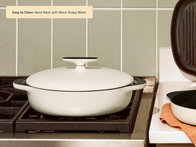 3.5 qt Enameled Cast Iron Braiser - Image 3